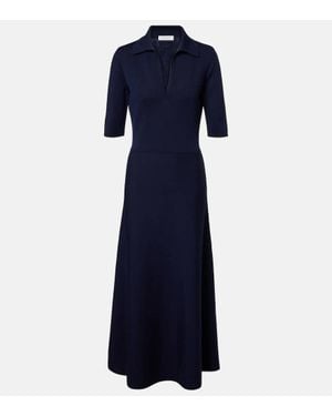 Gabriela Hearst Maxikleid Aus Wolle, Seide Und Kaschmir - Blau