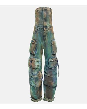 The Attico Jumpsuit aus Denim - Grün
