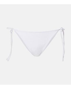 TOTEME Monogram Jersey Bikini Bottoms - White