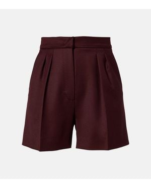 Max Mara High-Rise Shorts Ozieri Aus Schurwolle - Lila