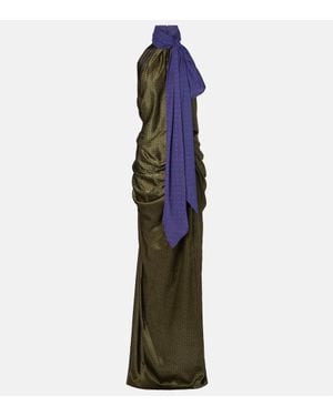 Dries Van Noten Abito Lungo - Blu