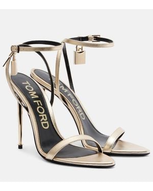 Tom Ford Metallic Leather Sandals