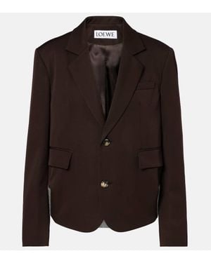 Loewe Blazer Aus Wolle - Schwarz