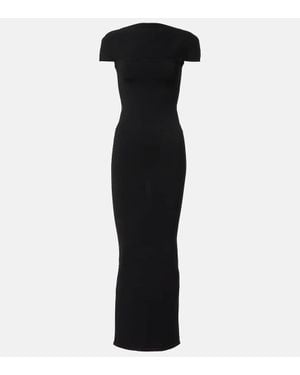 KHAITE Basile Jersey Maxi Dress - Black