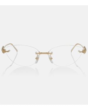 Cartier Clash De Cartier Cat-Eye Glasses - Metallic