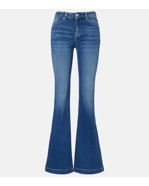 AG Jeans High-Rise Flared Jeans Tropea - Blau