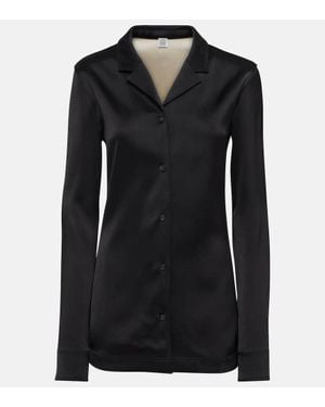 TOTEME Satin Shirt - Black