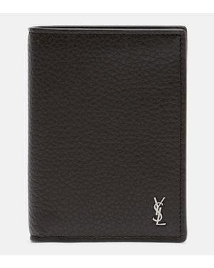 Saint Laurent Portemonnaie Cassandre Aus Leder - Schwarz