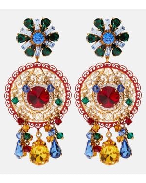 Dolce & Gabbana Pendientes Colgantes - Rojo