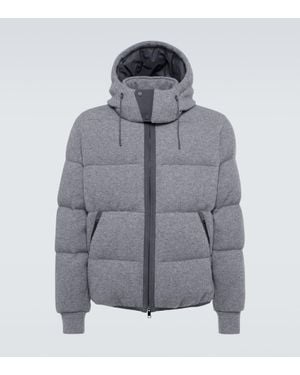 ZEGNA Daunenjacke Aus Kaschmir - Grau