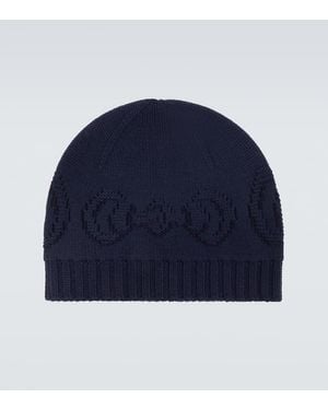 Gucci Horsebit Wool Beanie - Blue
