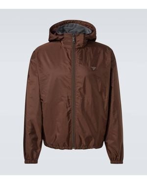 Prada Reversible Hooded Re-Nylon Jacket - Brown