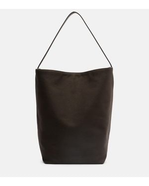 The Row Tote Bag N/S Park Large Aus Canvas Und Leder - Schwarz