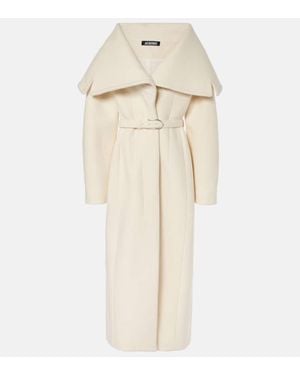 Jacquemus Le Manteau Caruso Belted Wool Coat - Natural