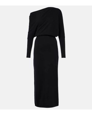 Altuzarra Kasos Off-Shoulder Cashmere Gown - Black