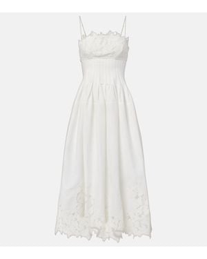 Jonathan Simkhai Lilianna Cotton-Blend Midi Dress - White