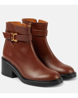 Chloé Stivaletti Marcie in pelle - Marrone