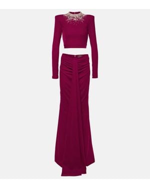 Miss Sohee Set Gemma Aus Cropped-Top Und Maxirock - Lila