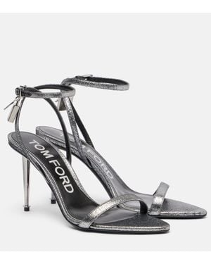 Tom Ford Sandalen Padlock 85 Aus Metallic-Leder - Mettallic