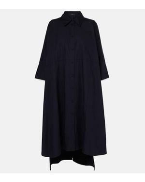 JOSEPH Dania Cotton Poplin Shirt Dress - Blue