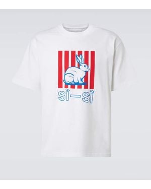 Bottega Veneta Printed Cotton Jersey T-Shirt - White