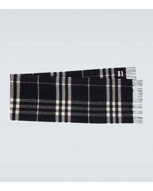 Burberry Schal Check Aus Kaschmir - Schwarz