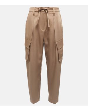 Brunello Cucinelli High-Rise Cargo Trousers - Natural