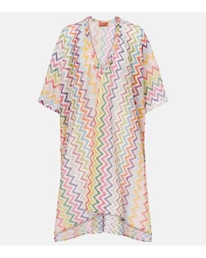 Missoni Kaftan Aus Haekelstrick - Weiß