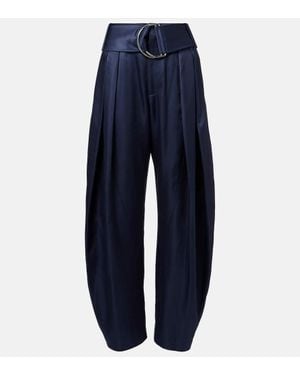JW Anderson Pantaloni Barrel Con Cintura - Blu