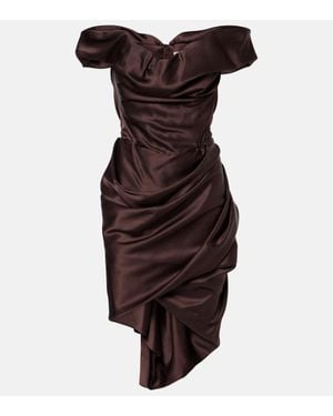 Vivienne Westwood Minikleid Nova Cora Aus Satin - Braun