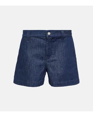 Gucci Shorts Di Jeans Horsebit - Blu