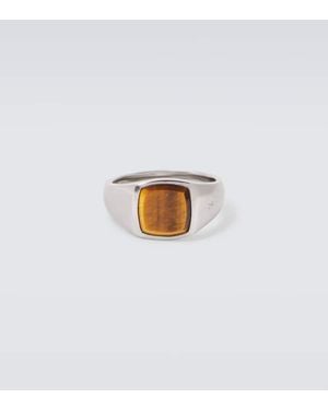 Tom Wood Ring Kay Aus Sterlingsilber Mit Tigerauge - Weiß