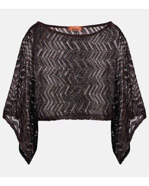Missoni Zig Zag Sequined Top - Black