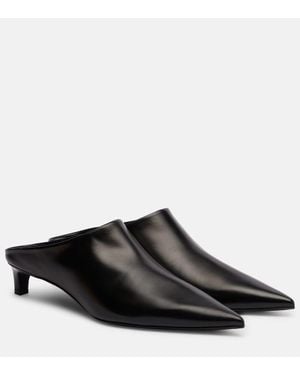 Jil Sander Mules Aus Leder - Schwarz