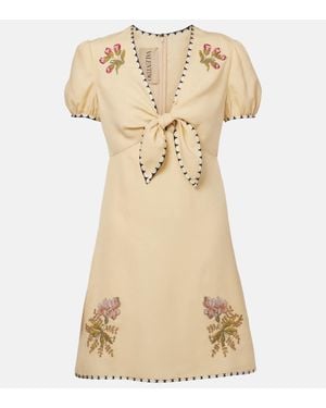 Valentino Besticktes Minikleid Escape - Natur