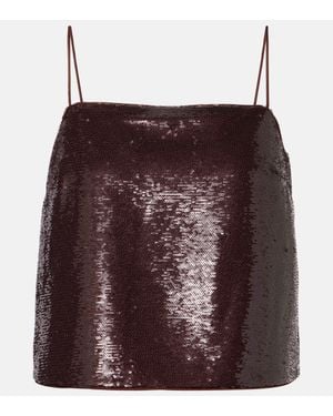 Roland Mouret Sequined Top - Purple