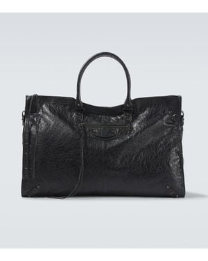 Balenciaga Messenger Bag Le City Aus Leder - Schwarz