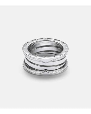 BVLGARI Bague B.Zero1 En Or Blanc 18 Ct Et Diamants