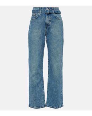 Proenza Schouler Ellsworth Mid-Rise Straight Jeans - Blue