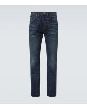 RRL Mid-Rise Slim Jeans - Blue