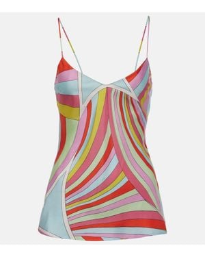 PUCCI Top Iride Aus Seiden-Twill - Rot