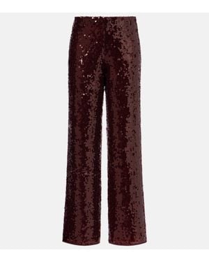 Oséree Weite Hose Marylin Mit Pailletten - Rot