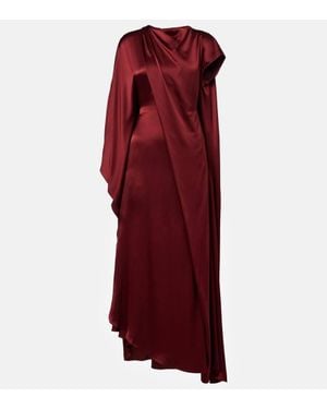 ROKSANDA Hiba Caped Silk Gown - Red