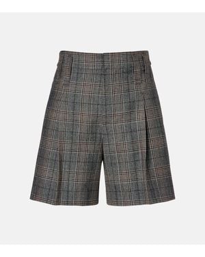Brunello Cucinelli Shorts Aus Schurwolle - Grau
