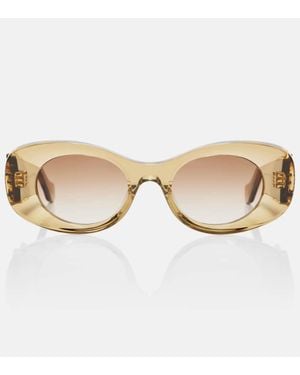 Loewe Ovale Sonnenbrille Anagram - Braun