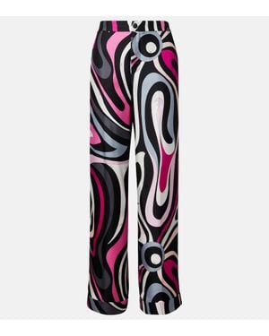 Emilio Pucci Pantaloni Regular Marmo - Rosso