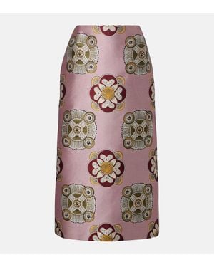 La DoubleJ Bleistiftrock Aus Jacquard - Pink