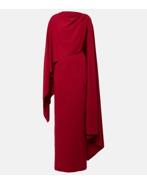 ROKSANDA Demetria Caped Crepe Gown - Red