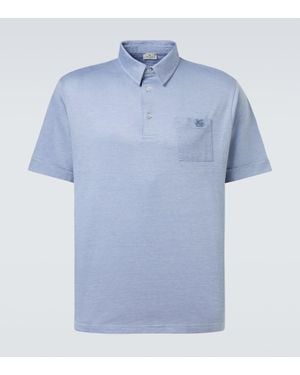 Etro Polohemd Aus Einem Baumwollgemisch - Blau