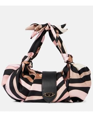 PUCCI Schultertasche Marmo Small Aus Twill - Schwarz